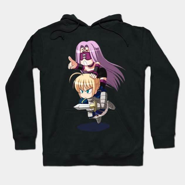 Rider riding Saber Hoodie by xEmiya